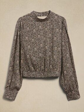 Banana Republic Cropped Open-Back Blouse Size Small